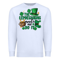 White the leprechauns made me do it Premium Sweatshirt - MaliasSmallBusiness