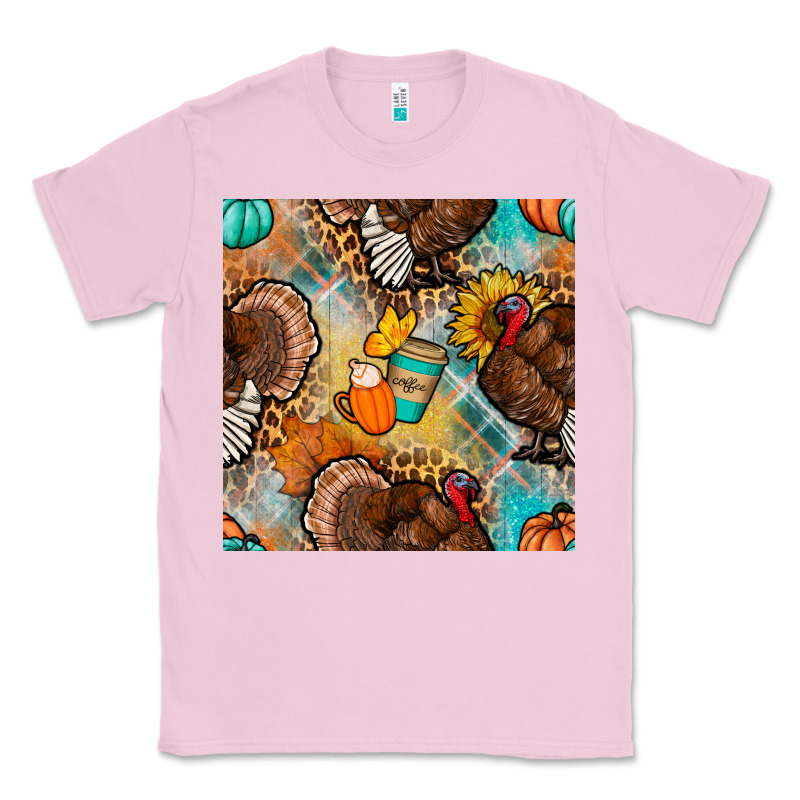Thanksgiving Turkey Seamless Pattern Classic Tee by BundleAndBundleShop | Teevron