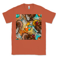 Copper thanksgiving turkey seamless pattern Classic Tee - BundleAndBundleShop