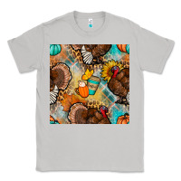 Moon Dust thanksgiving turkey seamless pattern Classic Tee - BundleAndBundleShop