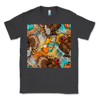 Smoke thanksgiving turkey seamless pattern Classic Tee - BundleAndBundleShop