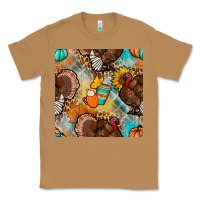 Toasted Coconut thanksgiving turkey seamless pattern Classic Tee - BundleAndBundleShop
