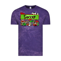 Cloud Purple soccer sister with leopard Vintage Tee - Zillion Design Studio
