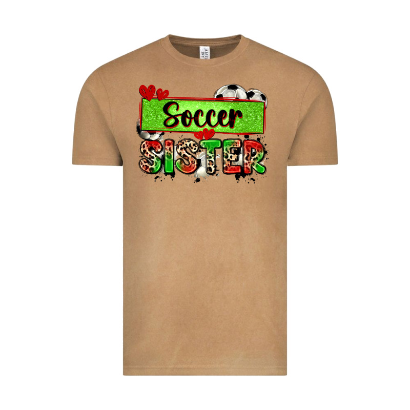 Soccer Sister With Leopard Vintage Tee by Zillion Design Studio | Teevron