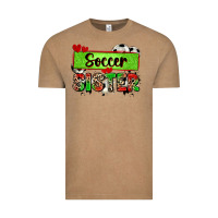 Vintage Coffee soccer sister with leopard Vintage Tee - Zillion Design Studio