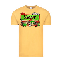 Vintage Mustard soccer sister with leopard Vintage Tee - Zillion Design Studio