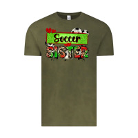 Vintage Olive soccer sister with leopard Vintage Tee - Zillion Design Studio
