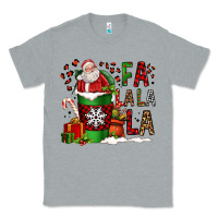 Heather Grey fa la la la la christmas santa claus coffee cup Classic Tee - FaDigitalArtStudio