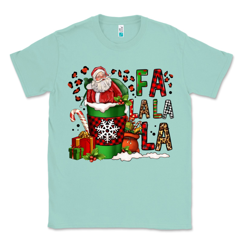 Fa La La La La Christmas Santa Claus Coffee Cup Classic Tee by FaDigitalArtStudio | Teevron