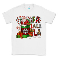 White fa la la la la christmas santa claus coffee cup Classic Tee - FaDigitalArtStudio