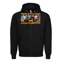 Black steam roller sippy cup Zipper Hoodie - Artiststas