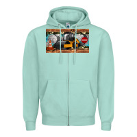 Seafoam steam roller sippy cup Zipper Hoodie - Artiststas