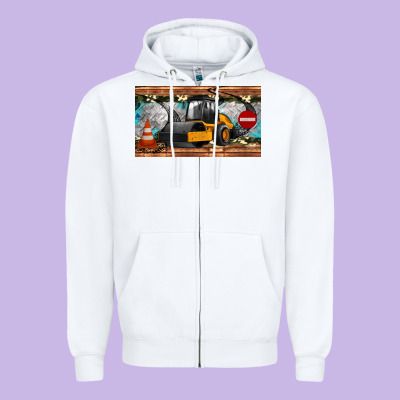 Steam Roller Sippy Cup Zipper Hoodie Designed By Artiststas