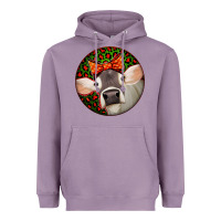 Lavender Christmas Cow, Heavyweight Hoodie - Jasminsmagicworld