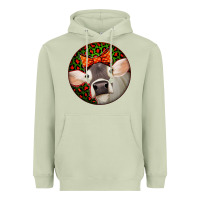 Matcha Christmas Cow, Heavyweight Hoodie - Jasminsmagicworld