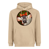 Mushroom Christmas Cow, Heavyweight Hoodie - Jasminsmagicworld