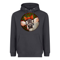 Smoke Christmas Cow, Heavyweight Hoodie - Jasminsmagicworld