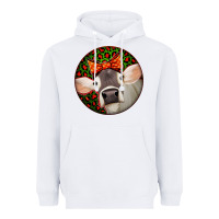 White Christmas Cow, Heavyweight Hoodie - Jasminsmagicworld