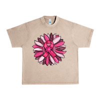 French Oak breast awareness cancer pink sunflower Urban Heavy Tee - RanaPortraitStore