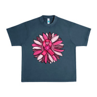 Midnight Navy breast awareness cancer pink sunflower Urban Heavy Tee - RanaPortraitStore