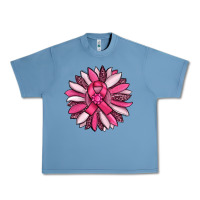 Pebble Blue breast awareness cancer pink sunflower Urban Heavy Tee - RanaPortraitStore