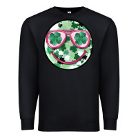 Black st patrick's smiley Premium Sweatshirt - MaliasSmallBusiness