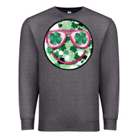 Charcoal Heather st patrick's smiley Premium Sweatshirt - MaliasSmallBusiness