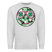 Dove Grey st patrick's smiley Premium Sweatshirt - MaliasSmallBusiness