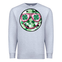 Heather Grey st patrick's smiley Premium Sweatshirt - MaliasSmallBusiness