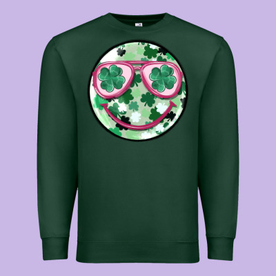 St Patrick's Smiley Premium Sweatshirt Designed By Maliassmallbusiness