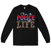 Black police life Long Sleeve Tee - AdoDesignShop