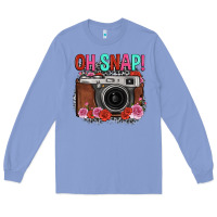 Colony Blue oh snap rose grey leopard vintage camera Long Sleeve Tee - FaDigitalArtStudio
