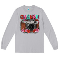Moon Dust oh snap rose grey leopard vintage camera Long Sleeve Tee - FaDigitalArtStudio