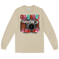 Mushroom oh snap rose grey leopard vintage camera Long Sleeve Tee - FaDigitalArtStudio