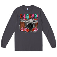 Smoke oh snap rose grey leopard vintage camera Long Sleeve Tee - FaDigitalArtStudio