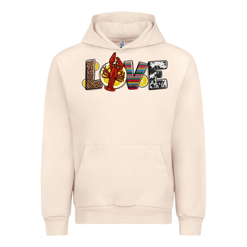 Love Crawfish Western Mardi Gras Urban Hoodie by Jasminsmagicworld | Teevron