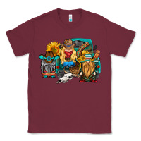 Burgundy western Truck with gnomes Classic Tee - HRA Design Shop