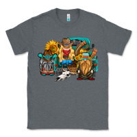 Charcoal Heather western Truck with gnomes Classic Tee - HRA Design Shop