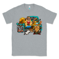 Heather Grey western Truck with gnomes Classic Tee - HRA Design Shop