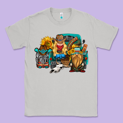 Western Truck With Gnomes Classic Tee Designed By Hra Design Shop