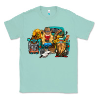 Seafoam western Truck with gnomes Classic Tee - HRA Design Shop