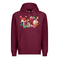 Burgundy mexico dessert coffee cups Premium Hoodie - MaliasSmallBusiness