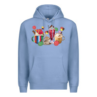 Colony Blue mexico dessert coffee cups Premium Hoodie - MaliasSmallBusiness