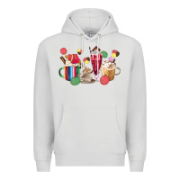 Dove Grey mexico dessert coffee cups Premium Hoodie - MaliasSmallBusiness