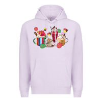 Lilac mexico dessert coffee cups Premium Hoodie - MaliasSmallBusiness