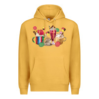 Mustard mexico dessert coffee cups Premium Hoodie - MaliasSmallBusiness