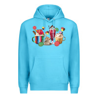 Ocean Blue mexico dessert coffee cups Premium Hoodie - MaliasSmallBusiness