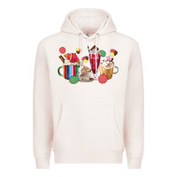 Pale Pink mexico dessert coffee cups Premium Hoodie - MaliasSmallBusiness