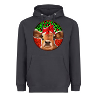 Smoke Christmas Cow Heavyweight Hoodie - Jasminsmagicworld