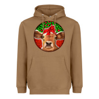 Toasted Coconut Christmas Cow Heavyweight Hoodie - Jasminsmagicworld